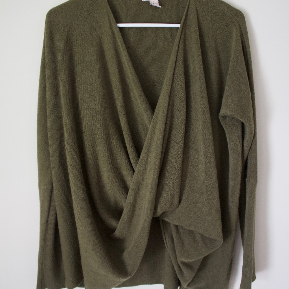 Forever 21 Green Wrap Sweater